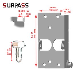 SURPASS Bottom Lifting Bracket, Fits 7/16 inch Diameter Garage Door Roller (1 Pair)