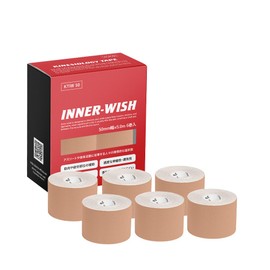 INNER-WISH Taping Taping Tape Kinesiology Tape Kinesio Tape Sports Type (2.0 inches (5 cm) / 6 Rolls