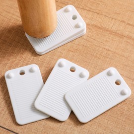 ZZRANYE 6 Pack Leveling Shims for Furniture, Toilets & Tables - White Rubber Wedges for Uneven Floors