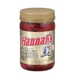 HANNAH'S PICKLED SAUSAGE 16oz. JAR