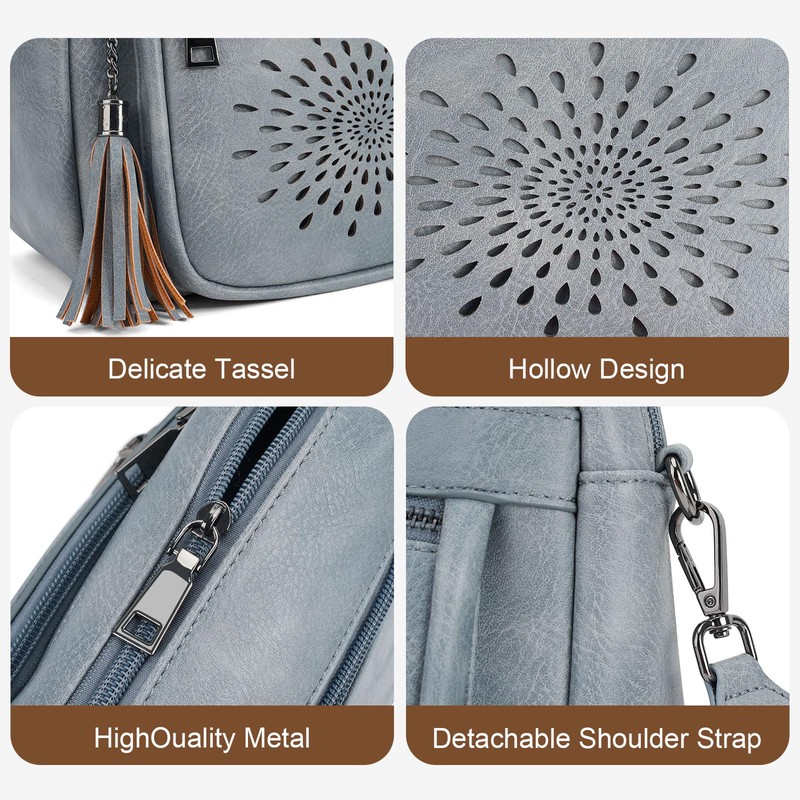 APHISON Crossbody Purse for Women，Small Crossbody Bags Trendy Vegan Leather