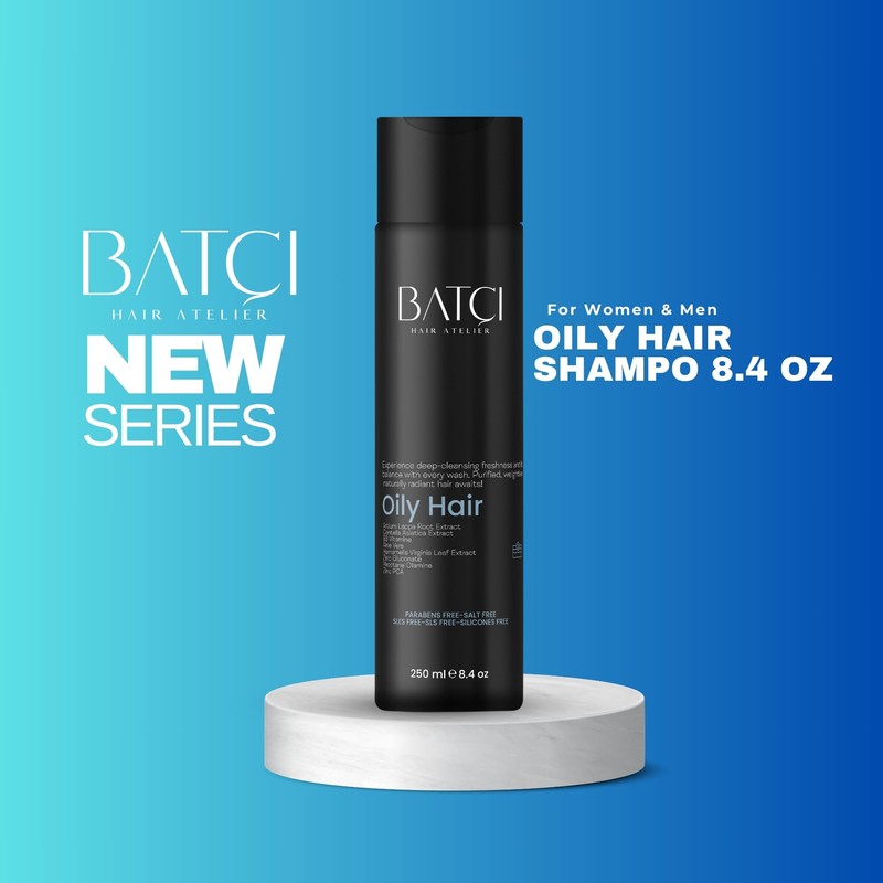 BATCI Hair Atelier Oil-Control Sulfate-Free Shampoo for Oily Hair, 8.4