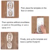 Christmas Santa Footprint, 4 Pieces Santa Claus Footprints Stencil, Reusable