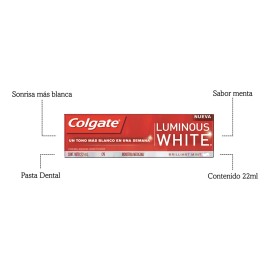 Colgate Luminous White 22ml Pasta Dental C/144 Piezas