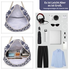 KONO Travel Bag Foldable Women's Hand Luggage Bag Waterproof Carry On Luggage for Travel Holiday Shopping Weekender Gym, Elephant Pattern, travel bag