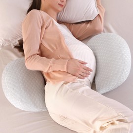 WQU Pregnancy Pillows, Maternity Pillow for Sleeping, Pregnancy Body Pillows Support for Back, Belly, Hips, Legs for Pregnant Women, Detachable and Adjustable with Pillow Cover