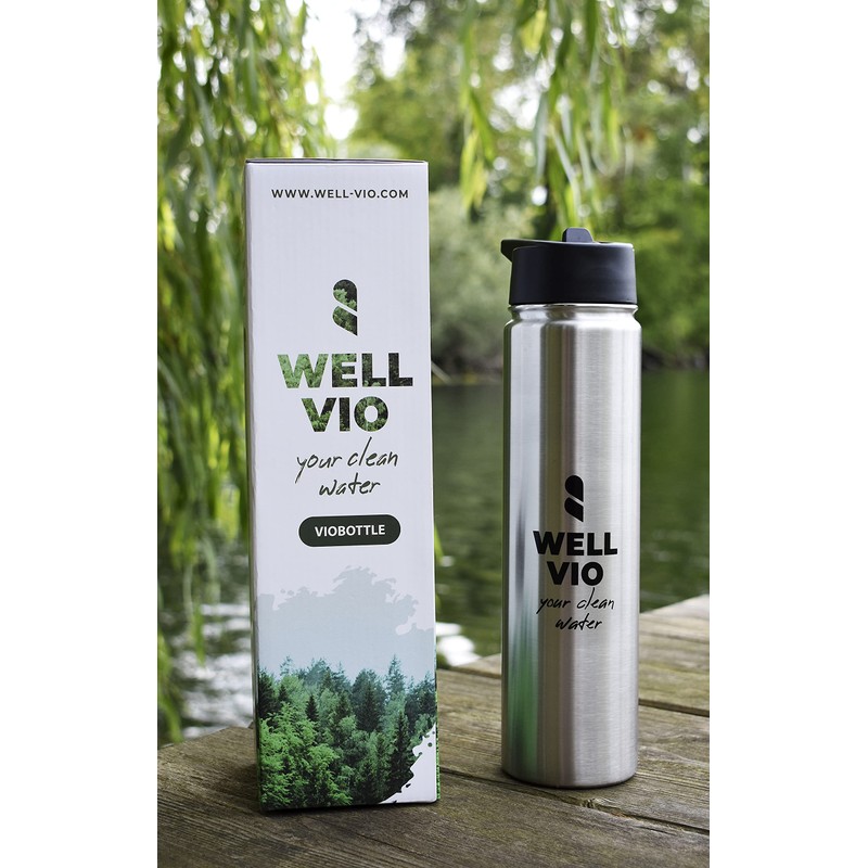 Wellvio Viobottle Stainless Steel Filter Bottle with Nano Al2O3 Technology