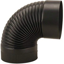 IMPERIAL, Black UNITED STATES HDW BM0023 6" Corrugated Elbow, 1