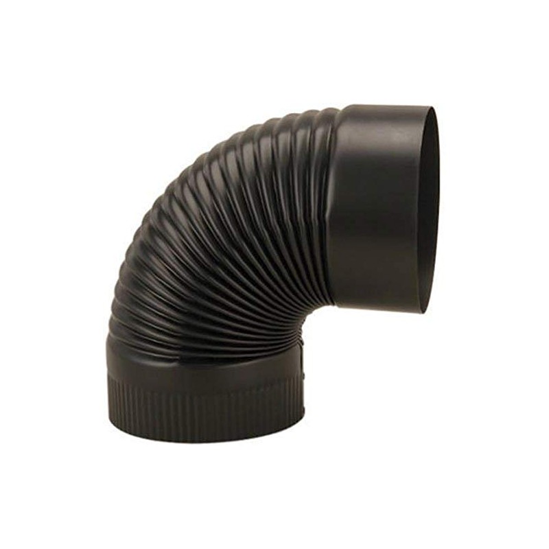 IMPERIAL, Black UNITED STATES HDW BM0023 6" Corrugated Elbow, 1