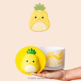 Studio Oh! x Squishmallow Maui Blissful Tropical Smoothie Scented Candle, 12 oz, Sweet Tropical Fruits, Ripe Citrus, and Creamy Vanilla, 38 Hour Burn Time, Reusable Decorative Jar