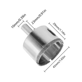 Luomorgo 42mm/1 5/8 inch Diamond Hole Saw, 1.1 inch Cutting Depth Diamond Diamond Drill Bits for Glass Ceramic Marble Porcelain Tile Granite Quartz Gemstone