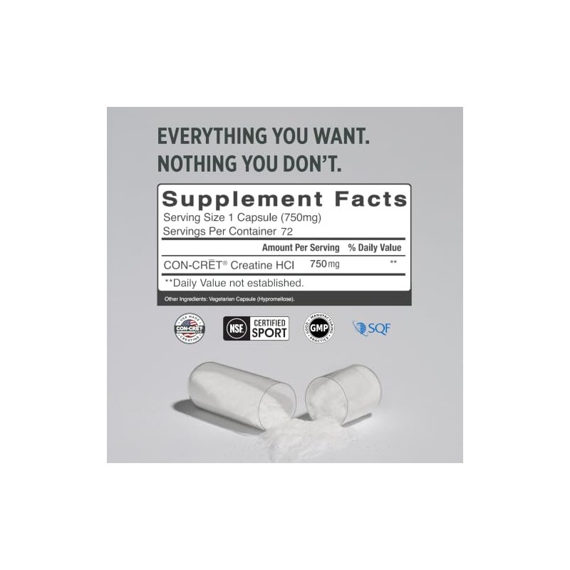 ConCret, 72 Capsules, Micro-Dosing Creatine