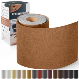 Leather Repair Kit for Furniture 4"x 63" Leather Tape Repair Patch Self Adhesive Sofa Vinyl Repair Patch Kit for Car Seat,Couch,Boat Seat,Chair - Light Brown