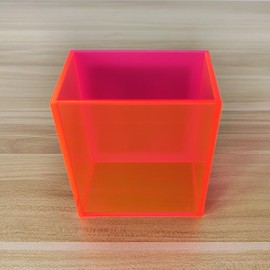 YWZF Magnetic Pen Holder, Acrylic Dry Erase Marker Holder, Large Capacity Pencil Holder for Whiteboards, Fridge, Lockers Office School Supplies (Neon Pink)