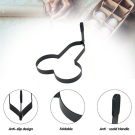 Egg Fryer, Egg Mold with Anti-Scald Handle Stainless Steel Egg Making Molds, Non-Stick Egg Rings for Egg Mcmuffins, Pancake, Sandwich, Omelet