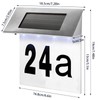 COEKI Stainless Steel House Number Solar Illuminated 4 LEDs Solar