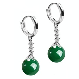 Mall of Style Potara Earrings for Men & Women - Anime Earrings - Agate Potara Jewelry - Japanese Jewelry, Metal, Agate