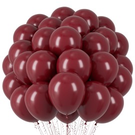 Voircoloria Burgundy Balloons, 66pack 12inch Maroon Latex Party Balloons for Graduation, Thanksgiving Day, Autumn Fall Theme Party, Wedding, Birthday, Valentines, Baby Shower Party Decorations
