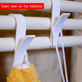 THETAG SACALA 4Pcs Hook Hanger for Heated Towel Rail Radiator Tubular Bath Hook Holder Crook Grab