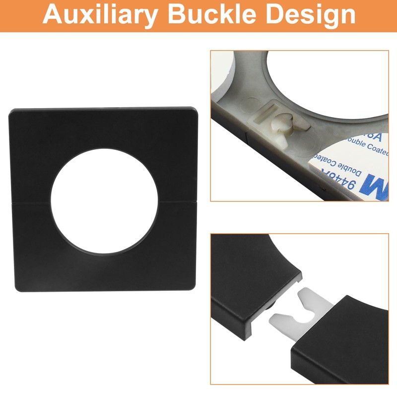BokWin 2 Pcs Square Wall Split Flange Cover Escutcheon Plate