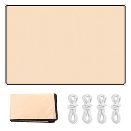 KEESIN Sun Shade Sail, 2 x 3 m, Waterproof Awning, Patio Awning with Free Rope, Suitable for Patio Roofs, Gardens, Swimming Pools, Outdoor Picnics (Khaki)