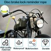 Vierone 1.45m Yellow Motorcycle Disc Lock Reminder Cable