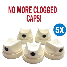 Generic Spray Paint Caps for KILZ Primer Spray, White Primer Spray Paint, (5) Pack OEM Direct Fitment Caps