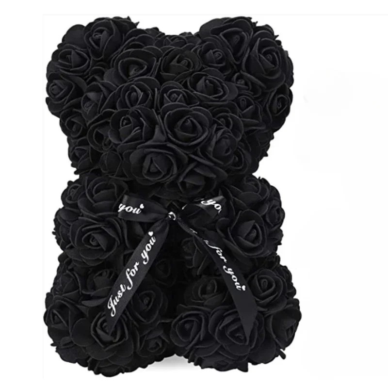 Artificial Rose Teddy Bear with LED Light – Romantic Flower