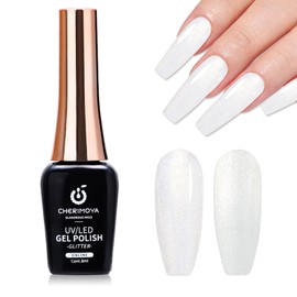 CHERIMOYA Esmalte en Gel Plata Glitter para Uñas 8ml