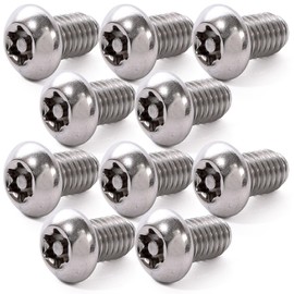 Pstyle PST-141 M8 304 Stainless Steel Screw Bolts for Tamper Prevention, Set of 10 (M8x12mm)