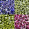 Woohome Miniature Colourful Flower Cluster, Multi Sizes Static Grass Tuft