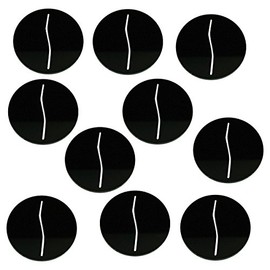LITKO Paper Miniature Bases | Round | Circle | Slotted Paper Figure Holder | Compatible with Dungeons and Dragons | Game Card Stands (3mm Black Acrylic, 40mm)