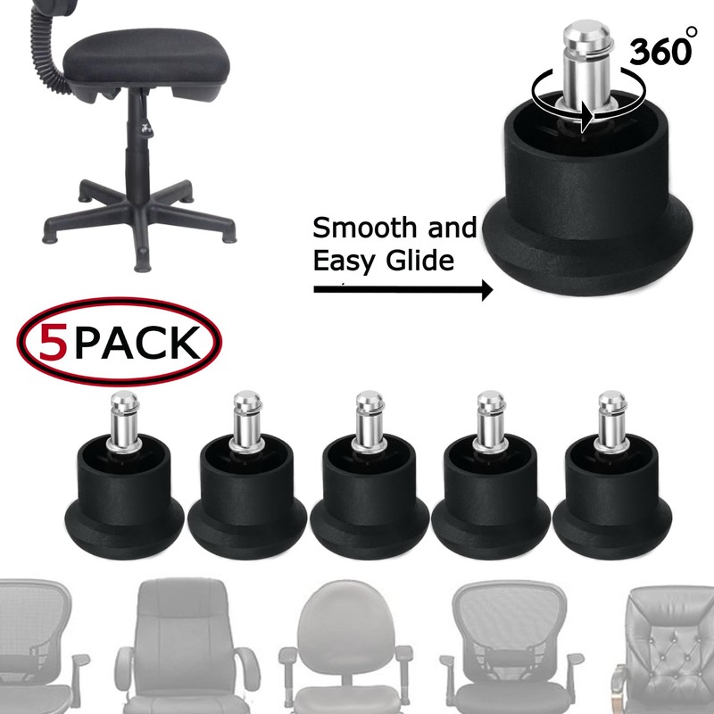 Chair Glide Castors for Office Chair Gaming Chair Wheel Replacement,