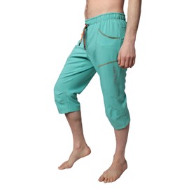 Ucraft "Xlite Rock Climbing Bouldering and Yoga Knickers ¾ Men's and Women's Capri Pants. Lightweight, Stretchy, Breathable (M, Turquoise)