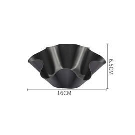 2 Pcs Tortilla Shell Maker, 6" Non-Stick Carbon Steel Fluted Tortilla Shell Pans Taco Salad Bowl Makers, Flower-Shaped Baking Mold for Home Kitchen, Restaurant