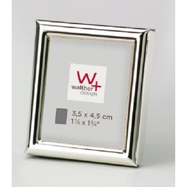 walther design WD354SD Chloe Picture Frame, Silver, 3.5 x 4.5 cm, Pack of 2, Portrait Frame