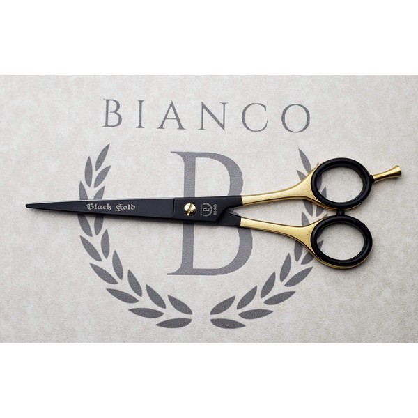 Bianco Instruments Black Gold Professional Hairdressing Shears Made in USA Sizes 7"