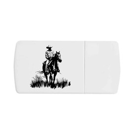 'Cowboy Riding Horse ' Pill Box with Tablet Splitter (PI00033688)