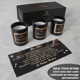 Aromatherapy Scented Candles for Women, Gift Set of 3 Scented Candles for Home, Natural Soy Wax, Ideal for Mother's Day, Valentine's Day, Christmas, Birthday.