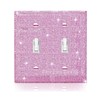 Shiny Silver Pink Bling Outlet Covers Wall Plate Double Toggle