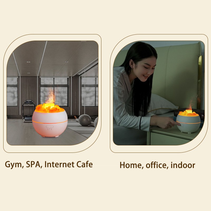 Flame Aroma Diffuser Colorful Night Light High Frequency Ultrasonic Flame