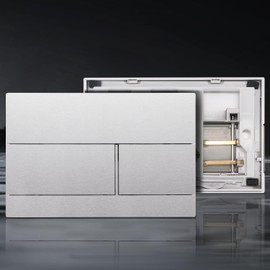 PuritySage Dual Flush Actuator Plate for Wall Hung Toilet,Compatible with TOTO YT980#SS,Water Saving Toilet Parts,Brushed Stainless Steel,Easy to Clean and Install