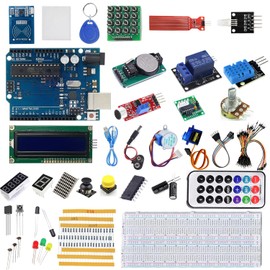 SDATEKIT Arduino UNO R3 Starter Kit, 36pcs Comprehensive Beginner Learning Set with Board, Sensors, Breadboard, and Detailed Tutorials for DIY Electronics Projects