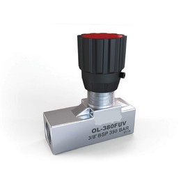 Uzman-Versand 3/8" Throttle Check Valve, Flow Control Valve, Hydraulic Throttle Valve, Control Valve. Check Valve (Aluminium, 3/8) Hydraulic Valve