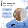 100 A4 Punch Pockets - Clear Plastic Wallets, Polly Pockets,