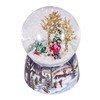 Roman Merry Xmas Snowy Woodland Scene Music Snow Globe Glitterdome