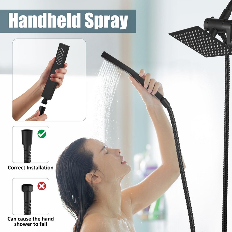Aolemi Shower Tub Faucet Set with Handheld Spray Shower System