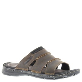 Rockport Men's Darwyn Slide Sandal, Brown Ii Leather, 10 M US