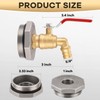 Drum Faucet for 55 Gallon Drum, 2 Inch Brass Barrel