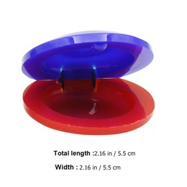 6 Pcs Plastic Castanets Rhythm Castanet Toy Kids Castanets Plastic Finger Castanet Mini Castanets Colorful Musical Toys Kids Plastic Castanet Handle Castanet Child Card Board Round
